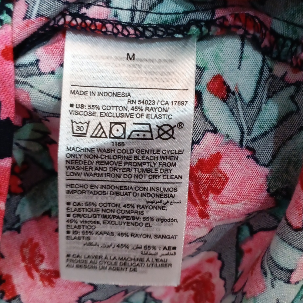 Old Navy Pink and Green Floral Dress,  Ladies Summer Dress,  Ladies Size Medium - Picture 5 of 5
